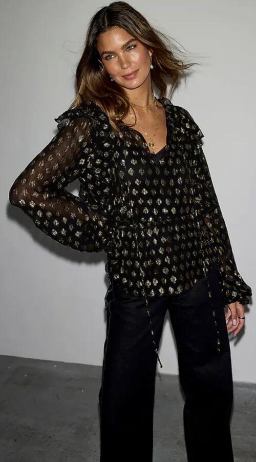 Never Fully Dressed Black Primrose Blouse