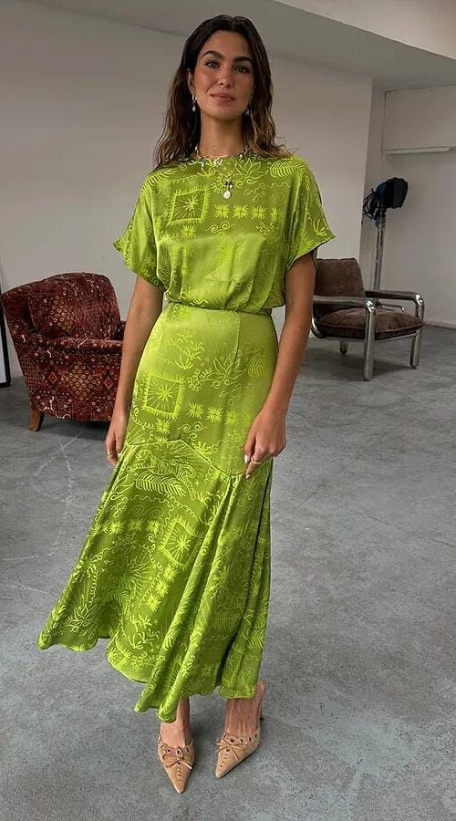 Never Fully Dressed Lime Safari Erin Dress