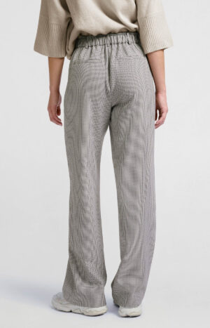 YAYA Woven Trouser with check pattern and wide legs - Image 5