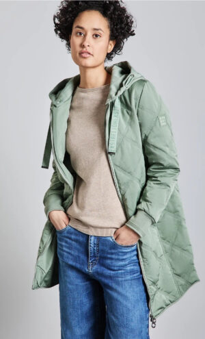 Street One Jacket with removable hood mint green