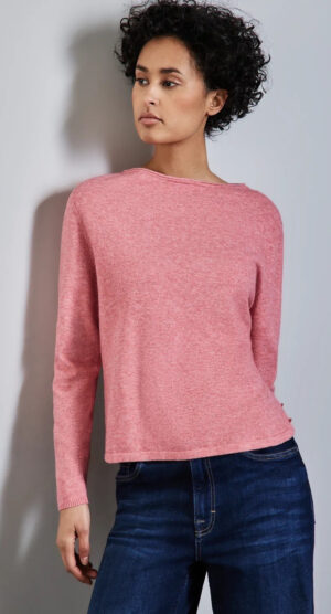 Street One Sweater with slit detail - sugar coral