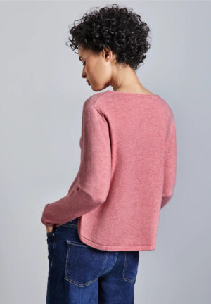 Street One Sweater with slit detail - sugar coral - Image 2