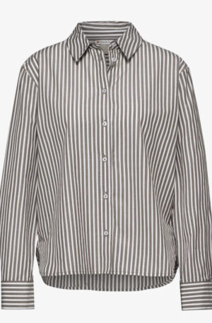 Street One Striped Blouse - muddy brown