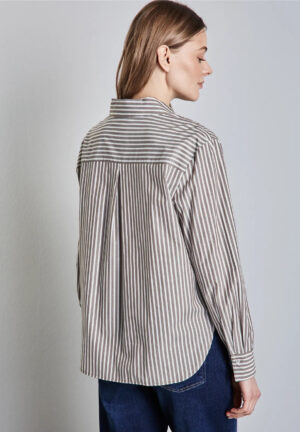 Street One Striped Blouse - muddy brown - Image 3