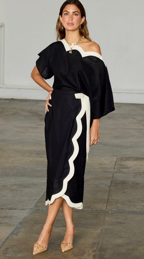 Never Fully Dressed Mono Scallop Jaspre Skirt