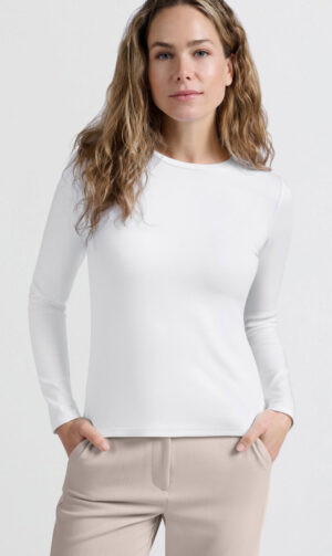 YAYA Basic T Shirt with long sleeves and round neck