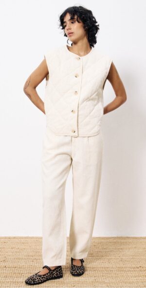 Frnch Eglentine Cream Gilet - Image 2