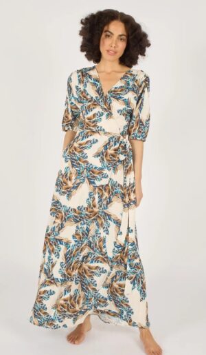 Traffic People Feathers Charlie Wrap Dress