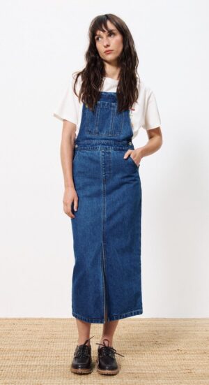 FRNCH Selvi Blue Jean Overall Dress