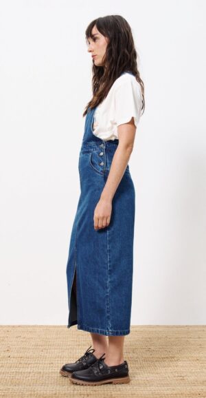 FRNCH Selvi Blue Jean Overall Dress - Image 3