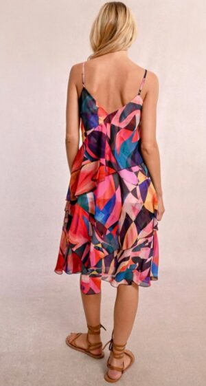 Molly Bracken Asymmetrical Printed Dress - Image 2