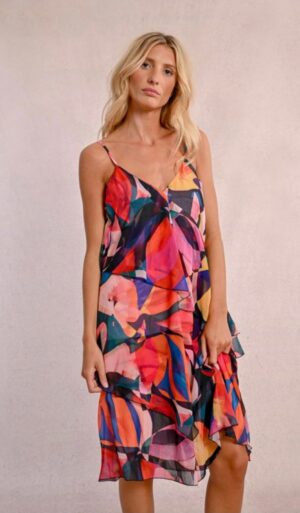 Molly Bracken Asymmetrical Printed Dress - Image 3