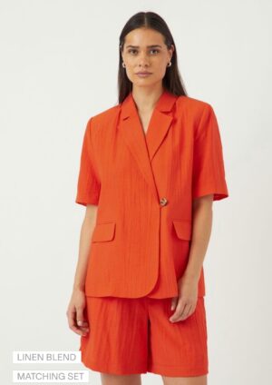 YAS Staw Blazer - cherry tomato
