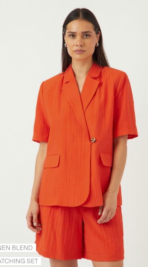 YAS Staw Blazer - cherry tomato