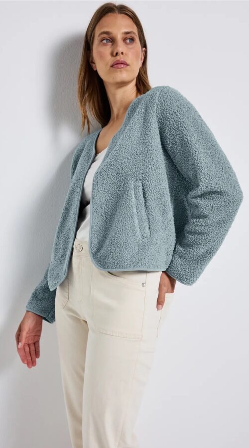 Street One Teddy Jacket in Arona Blue