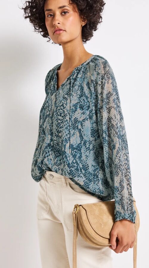 Street One Chiffon Snake Print Blouse