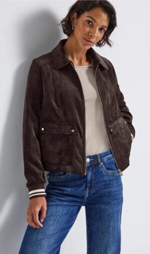 Street One Chocolate Corduroy Jacket