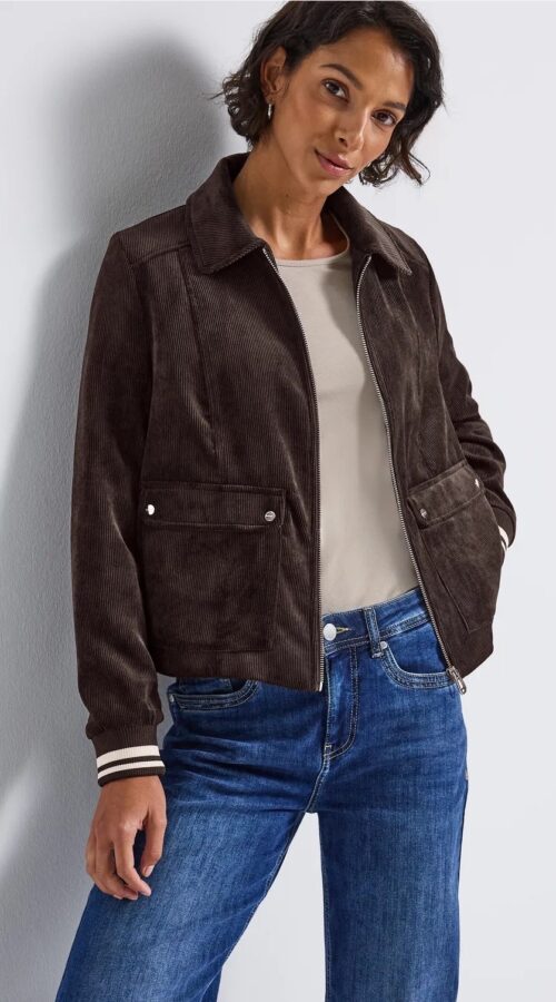 Street One Chocolate Corduroy Jacket