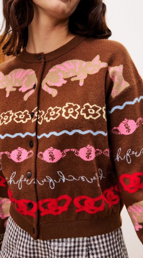 FRNCH Cardigan Abyssin Marron Glace