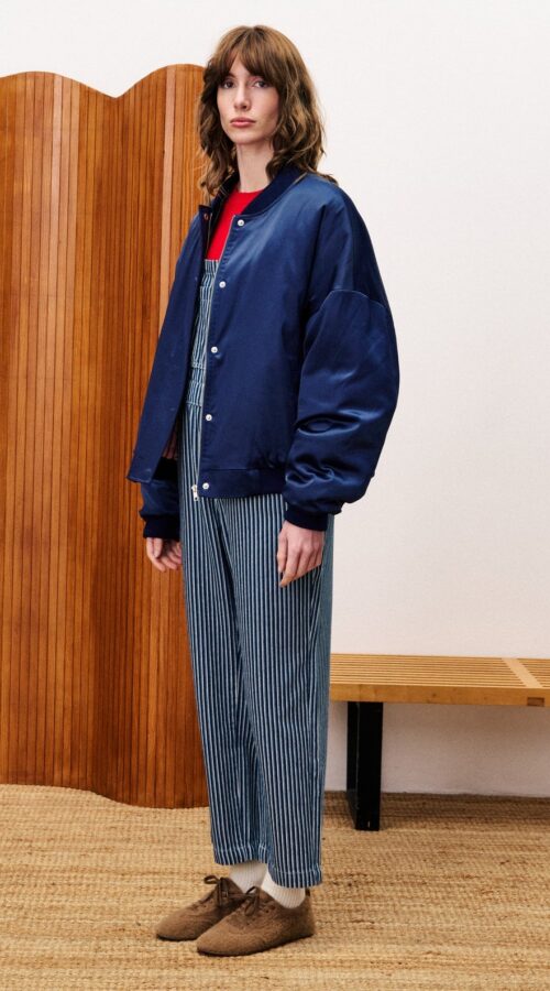 FRNCH Assam Navy Blue Bomber