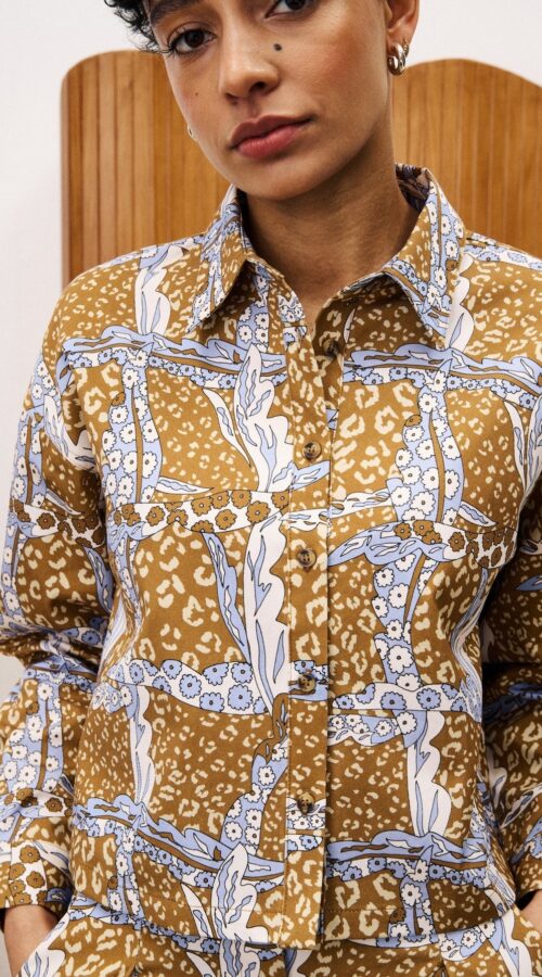 FRNCH Pampa Leo Ochre Shirt