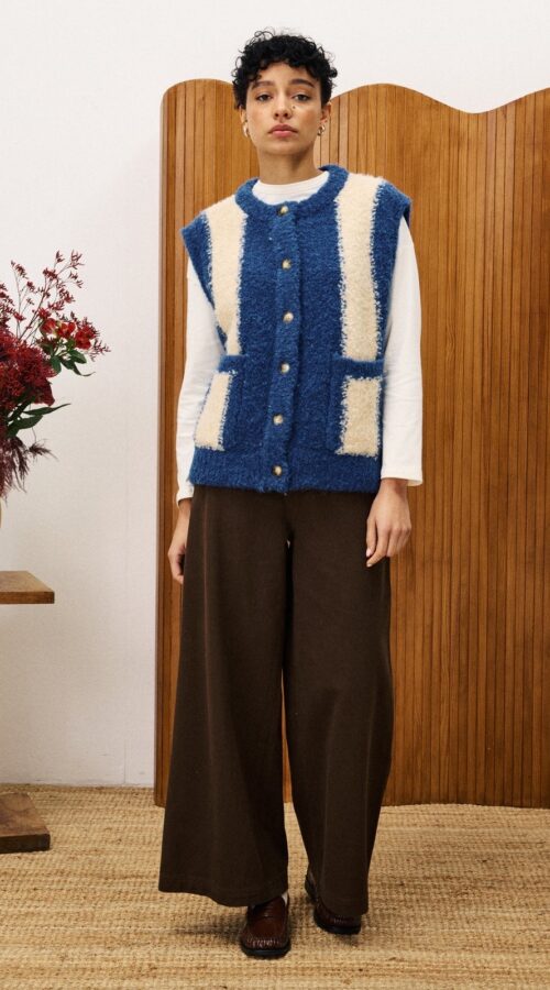 FRCNH Navy Blue Shiba Cardigan