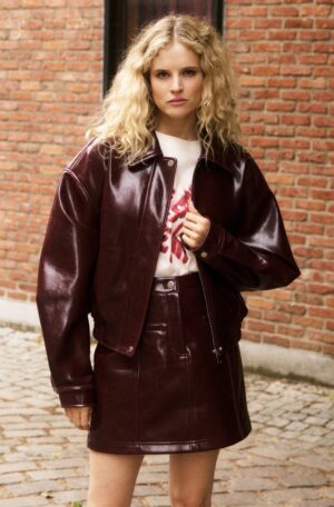 FRNCH BEAUVOIR Bordeaux Bomber Jacket