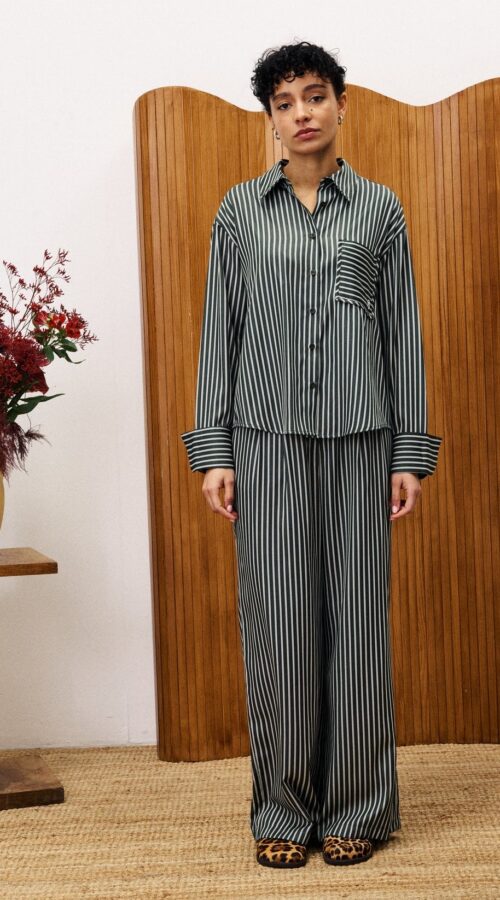 FRNCH Chester Moss Green Shirt