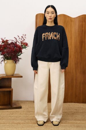 FRNCH Anthracite Lime Sweatshirt