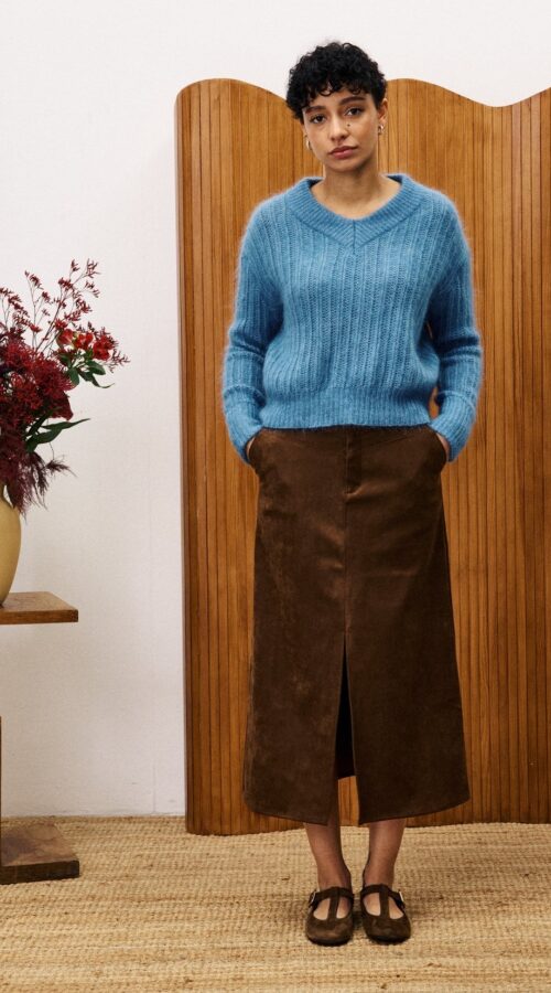 FRNCH Gladious Ice Brown Skirt