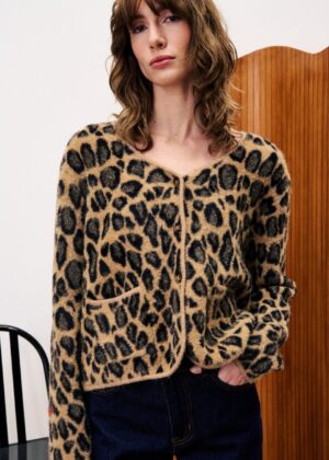 FRNCH Begonia Leopard Cardigan - Image 2