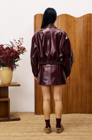FRNCH BEAUVOIR Bordeaux Bomber Jacket - Image 2