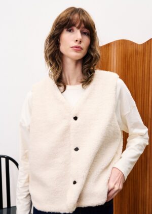 FRNCH Goberian Ice Brown Vest - Image 2
