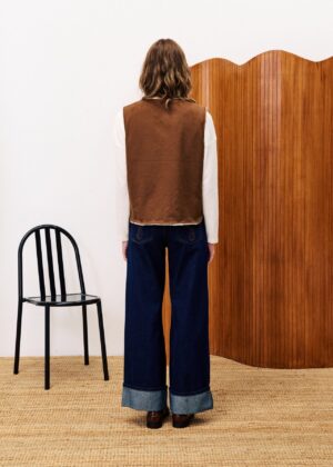 FRNCH Goberian Ice Brown Vest - Image 3