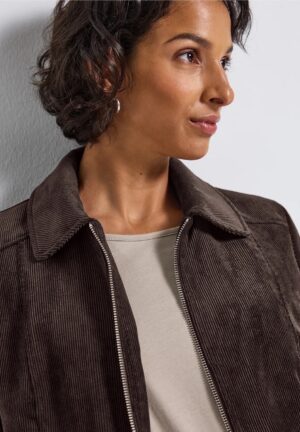 Street One Chocolate Corduroy Jacket - Image 3