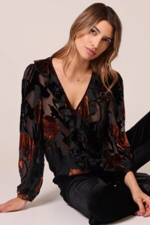 Burnout Frill Blouse - Traffic People