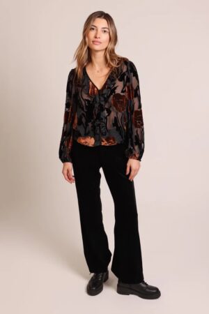 Burnout Frill Blouse - Traffic People - Image 3