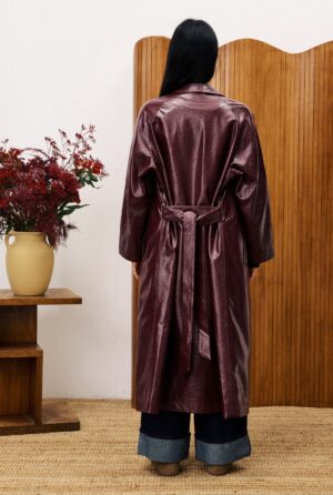 FRNCH Halimi Bordeaux Trench - Image 2