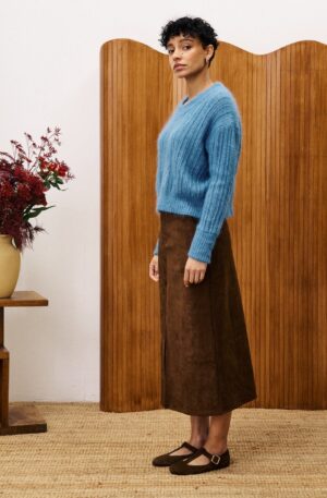 FRNCH Gladious Ice Brown Skirt - Image 2