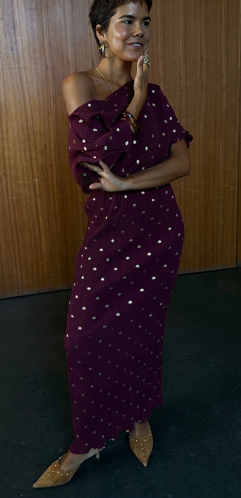 Never Fully Dressed Burgundy Tilly Dress