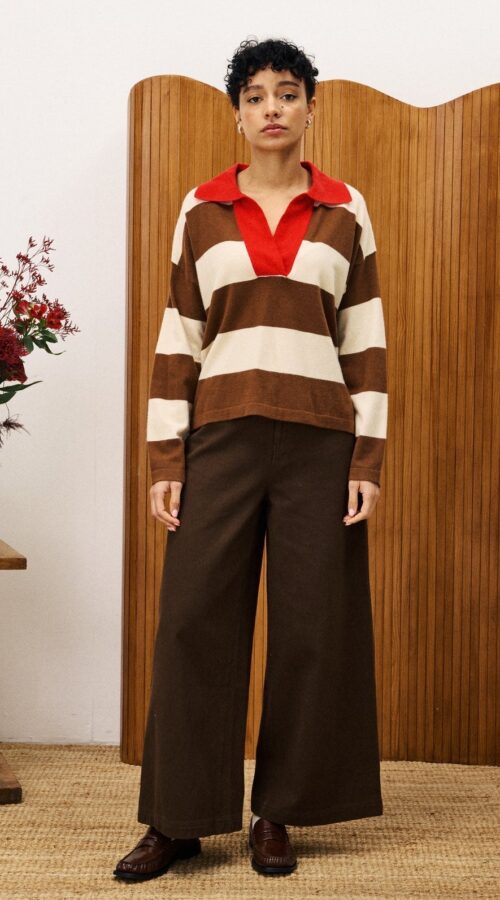 FRNCH Colchique Ice Brown Sweater