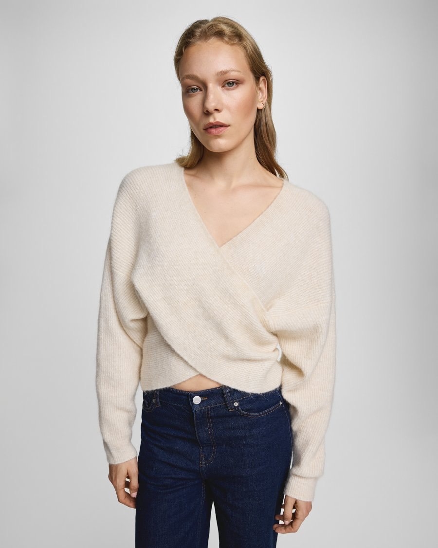 MSCH Zinelle Hope Wrap Pullover - Cream