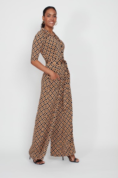Onjenu Phoenix Geo Brown Jumpsuit