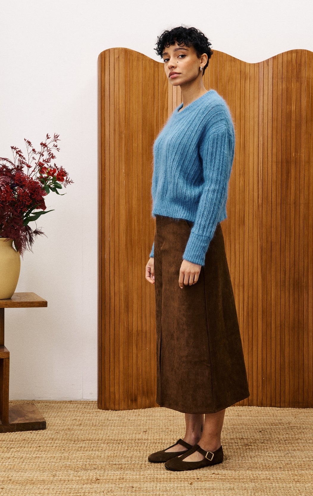 FRNCH Glaieul Ice Brown Skirt - Image 2