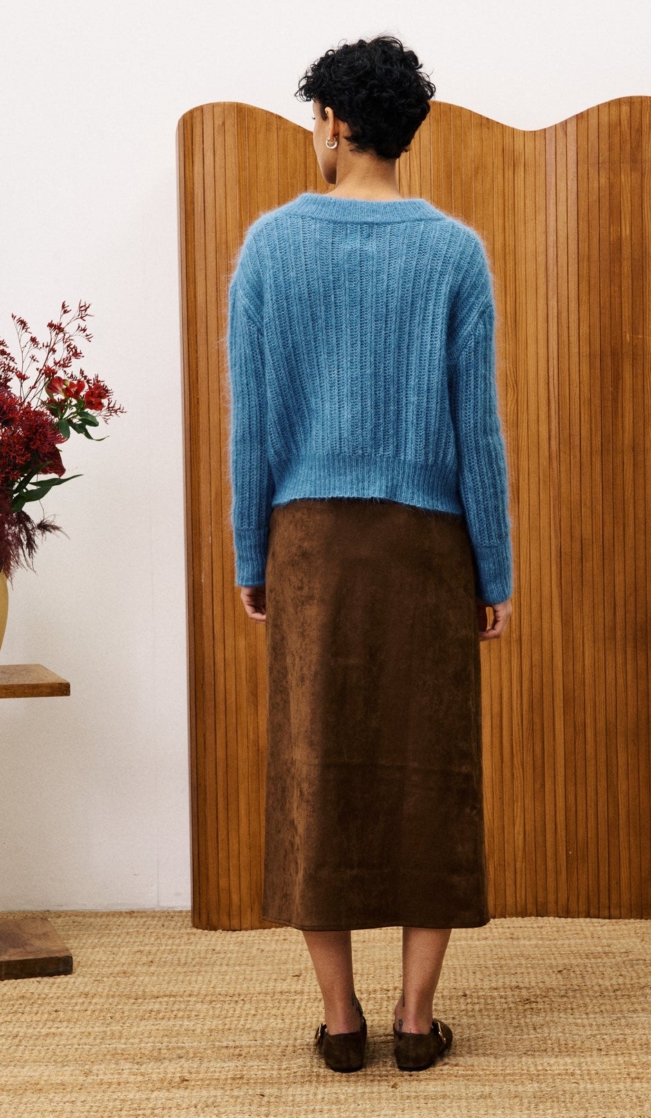 FRNCH Glaieul Ice Brown Skirt - Image 3