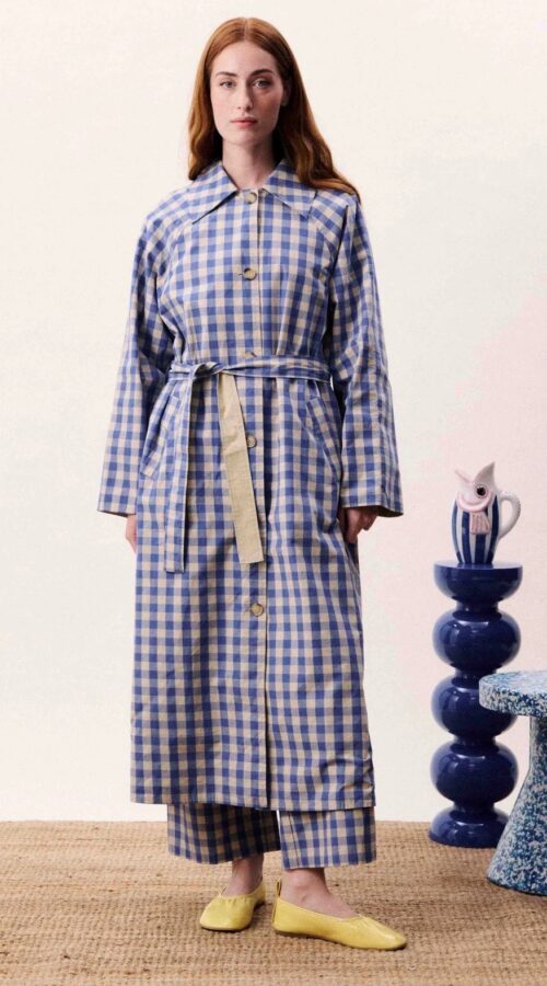 FRNCH Pocahontas Trench Azure Blue