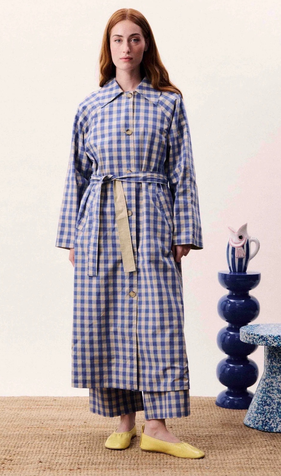 FRNCH Pocahontas Trench Azure Blue