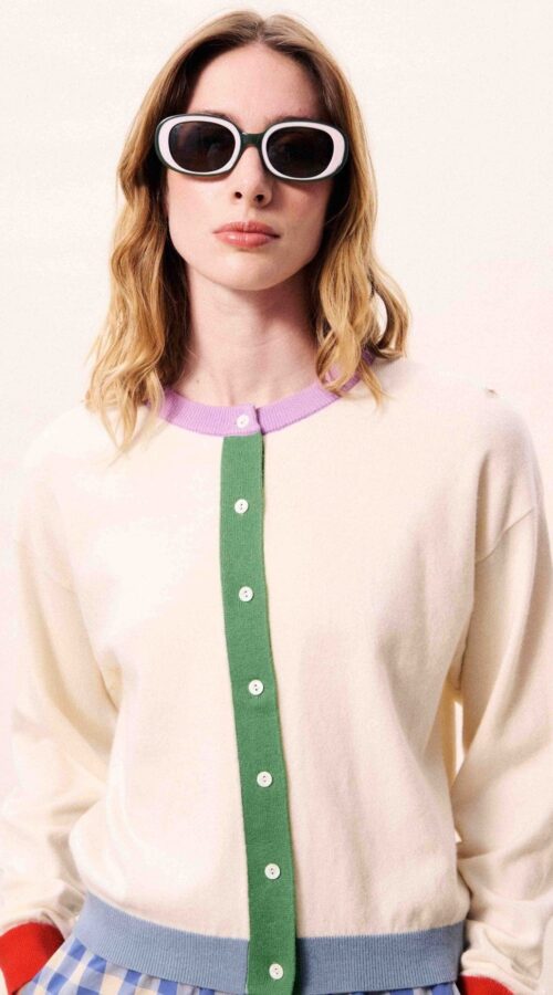 FRNCH Patrick Cream Cardigan