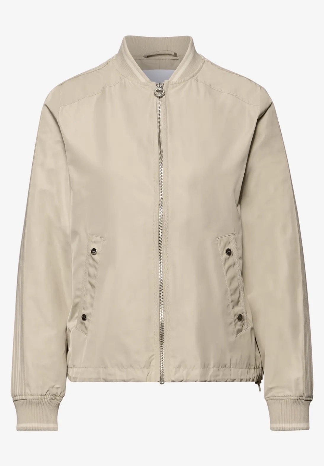 Street One Spring Jacket with Stripe Cotton Beige - Image 3