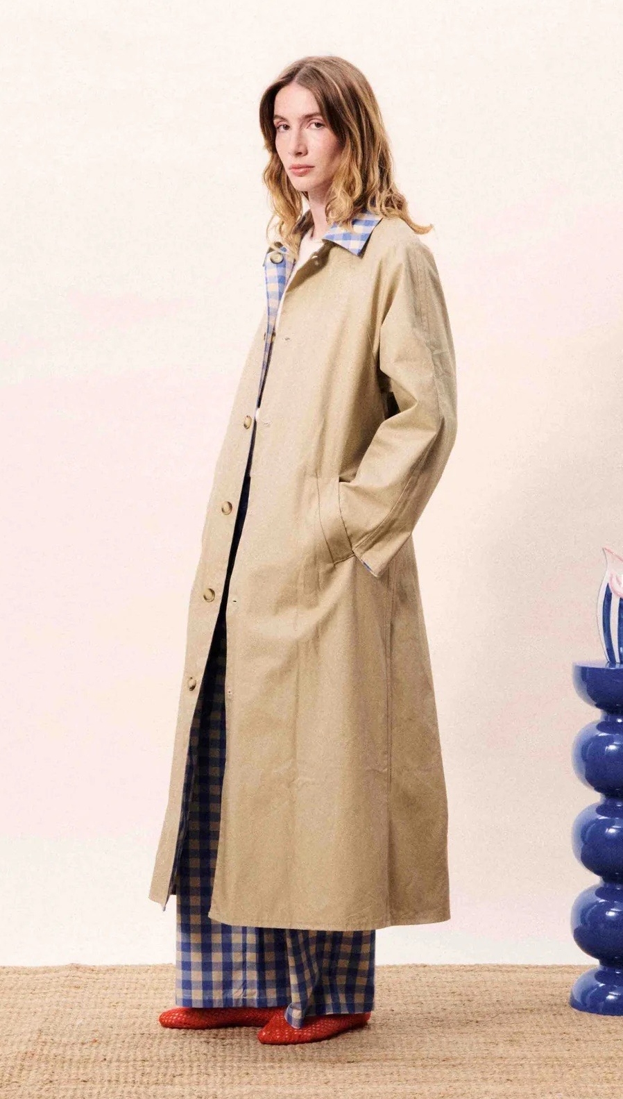 FRNCH Pocahontas Trench Azure Blue - Image 2